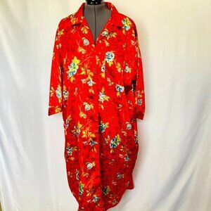 Intimates Liz Banks Red Floral Kimono
